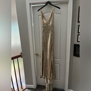 Alamour Women's Gold Prom Dress Size Large